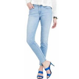 J Crew Light Wash Toothpick Jeans